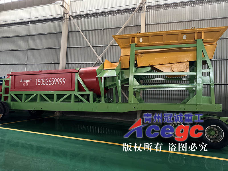 新型泥石分离移动淘金车